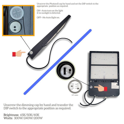 300W Street Light-Dip Switch