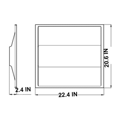 LED 2x2 troffer drop ceiling commercial installation