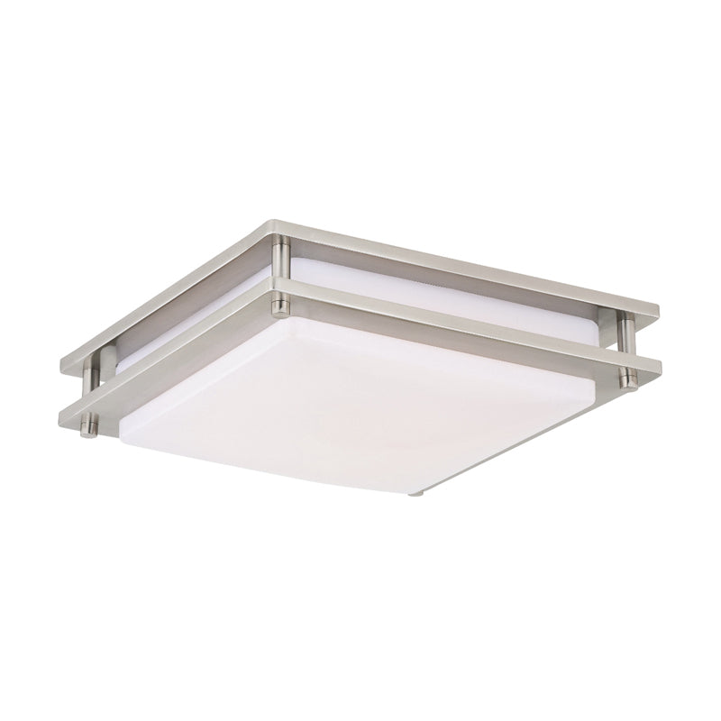Square Two Ring Ceiling Light 12"- BLACK