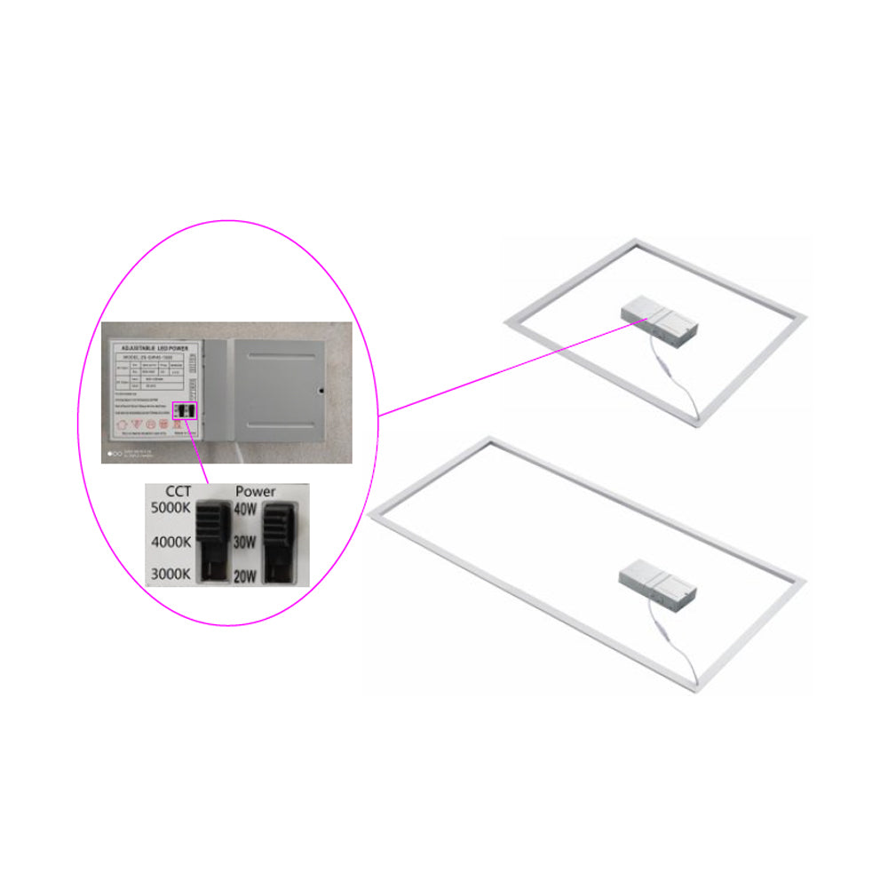 LED edge lit 2x4 panel light commercial office installation