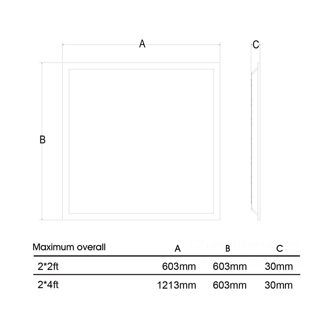 2x2 LED panel light commercial interior T-bar ceiling