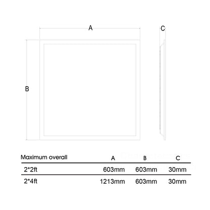 2x2 2x4 LED panel light dimmable drop ceiling office