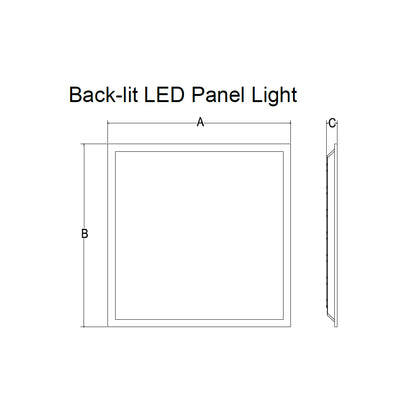 LED tunable flat panel ceiling light 5 color temperature options
