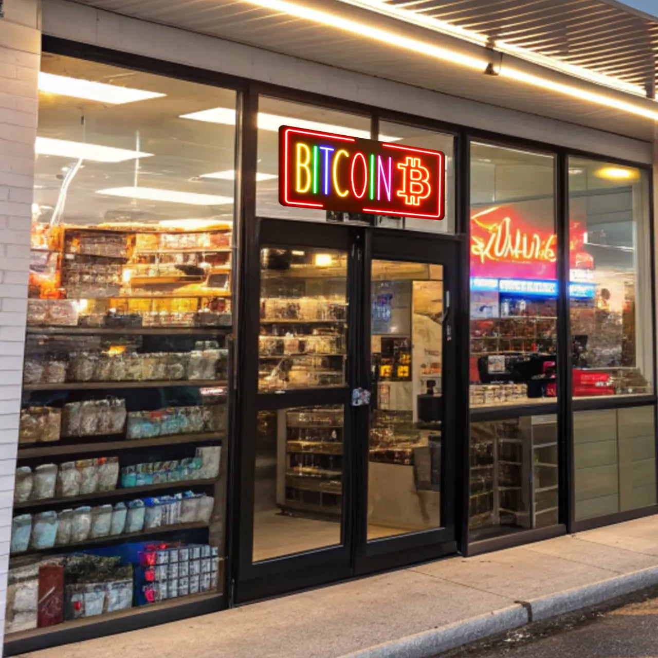 BITCOIN LED neon sign tech store display