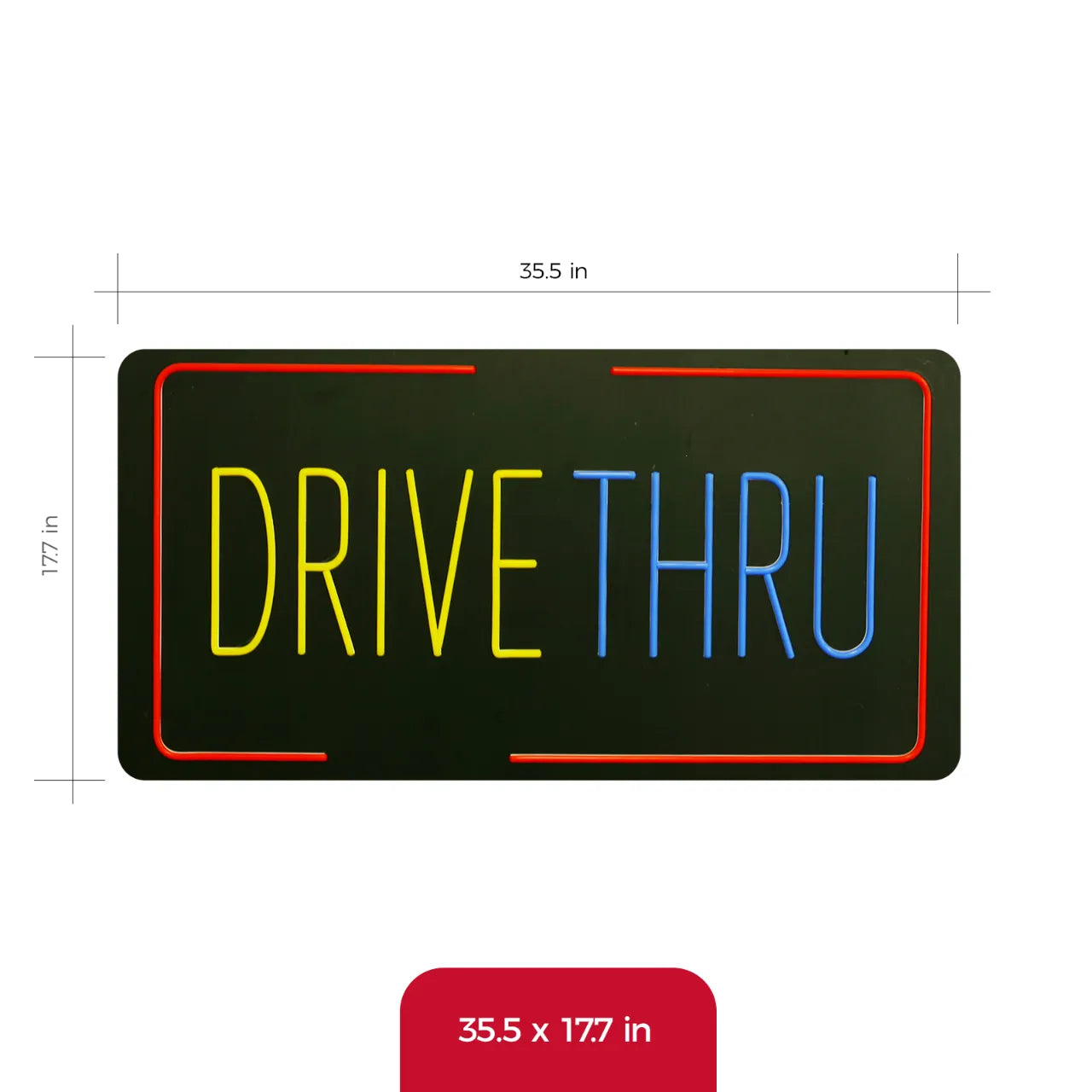 DRIVE THRU neon sign 35x18 inch size