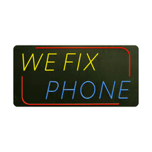 LED neon sign WE FIX PHONES phone repair shop Supreme Tech USA