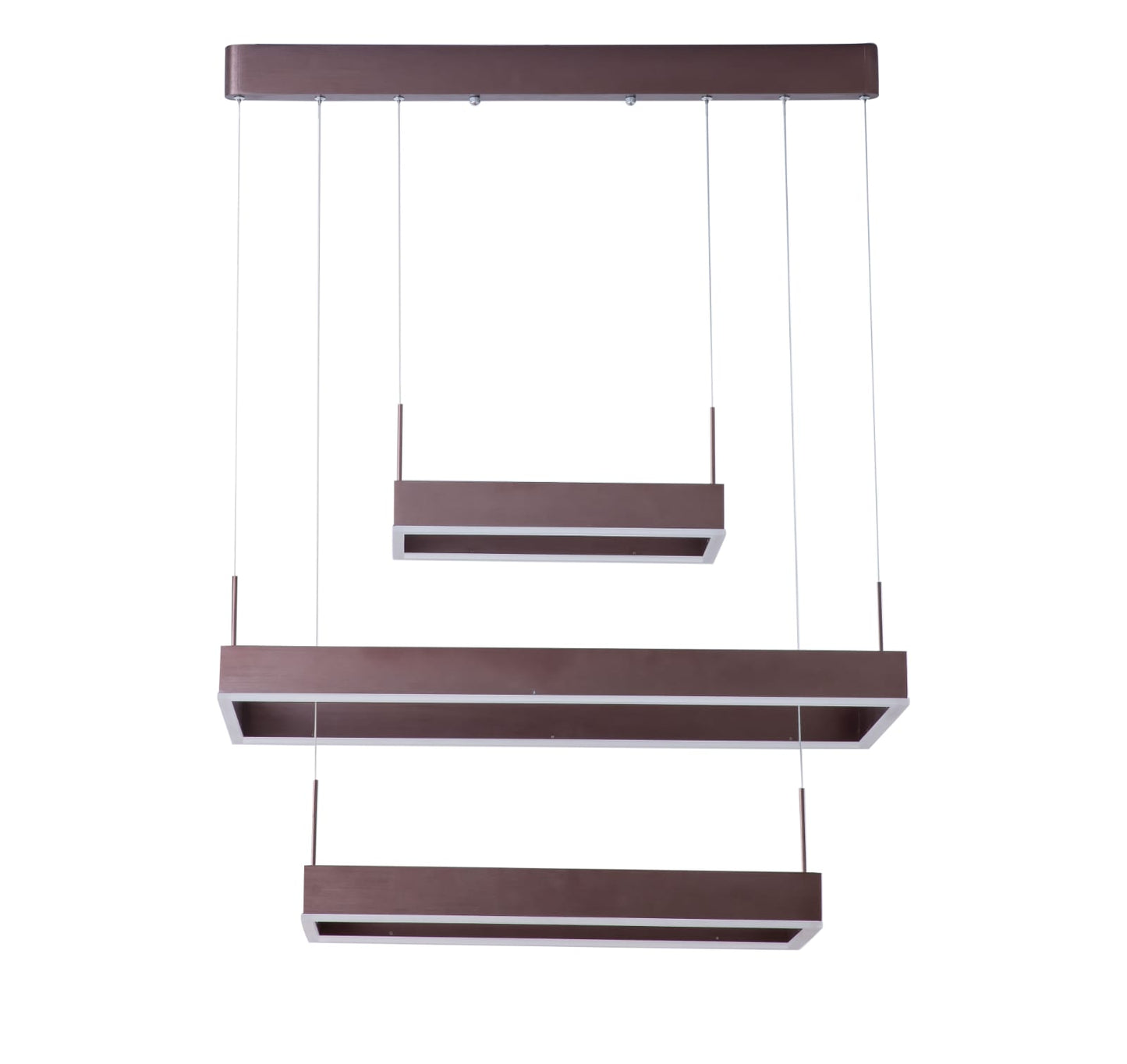 Contemporary Tiered Rectangular LED Chandelier