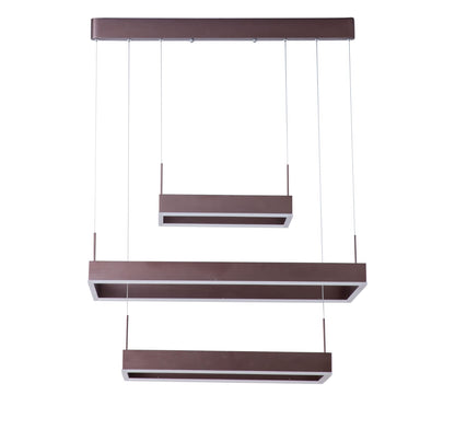 Contemporary Tiered Rectangular LED Chandelier