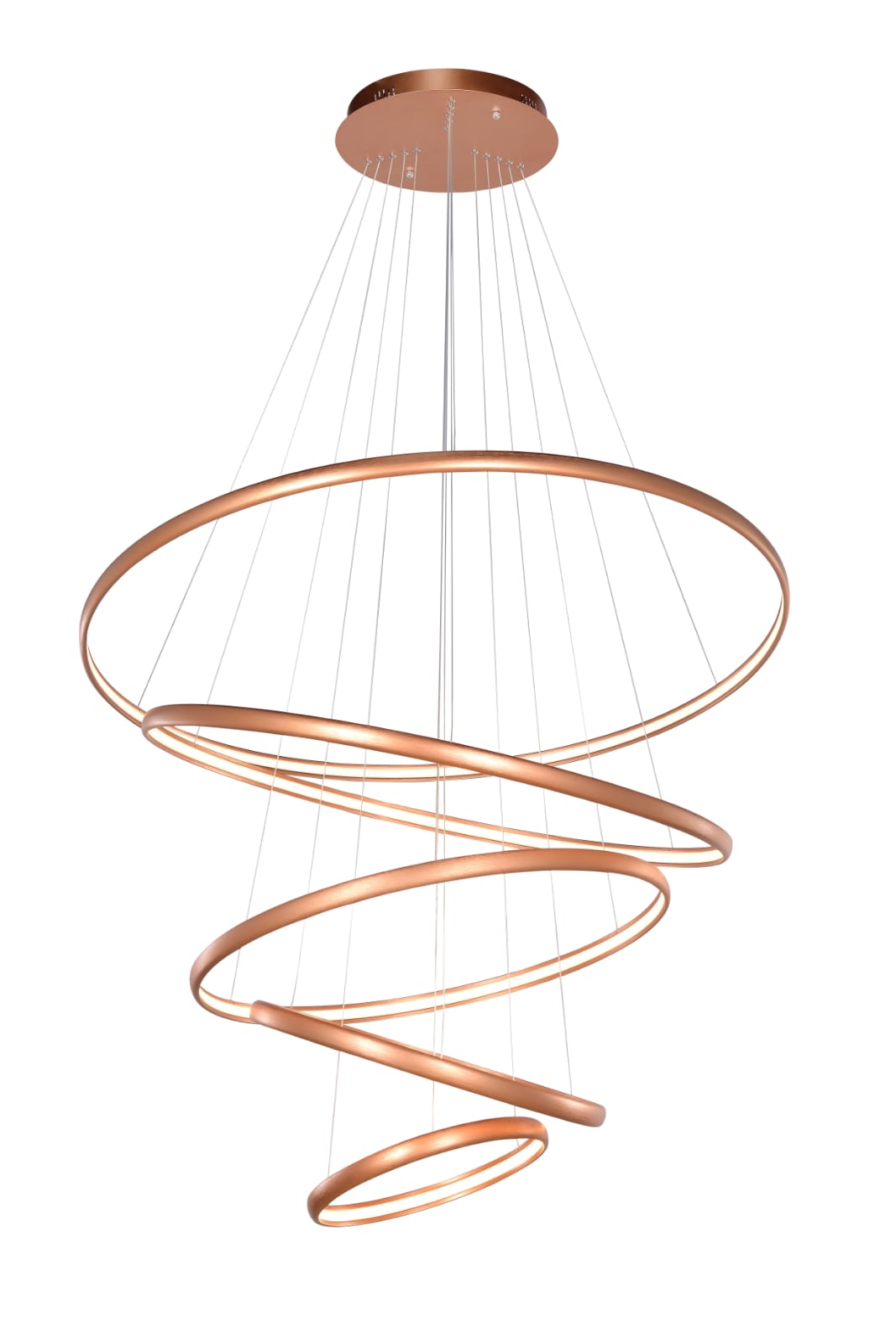 Rose Gold Abstract LED Chandelier