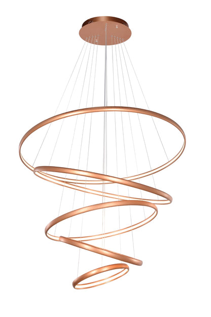 Rose Gold Abstract LED Chandelier