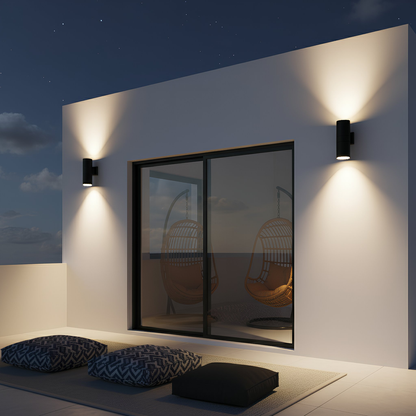Outdoor Up/Down Cylinder Wall Sconce RGB/RGBW LIGHTS- 5 W | 12W | 18W | 24 W | 36 W